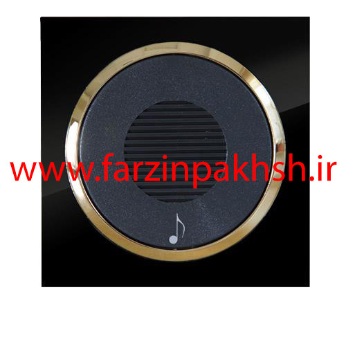 کلید یک پل توکار دلند مدل آوا پلکسی مشکی زه طلایی