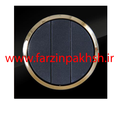 کلید یک پل توکار دلند مدل آوا پلکسی مشکی زه طلایی