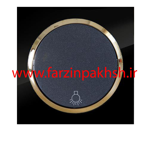 کلید یک پل توکار دلند مدل آوا پلکسی مشکی زه طلایی