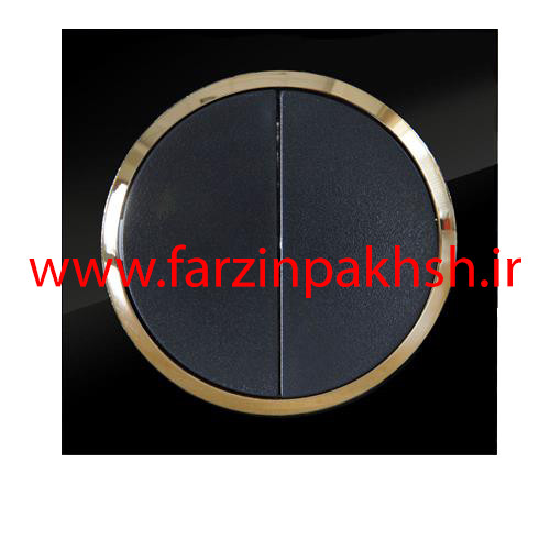 کلید یک پل توکار دلند مدل آوا پلکسی مشکی زه طلایی