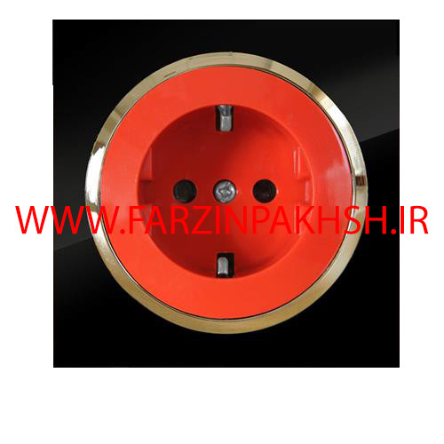 کلید و پریز توکار دلند مدل آوا پلکسی مشکی زه طلایی