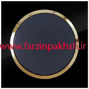 کلید و پریز توکار دلند مدل آوا پلکسی مشکی زه طلایی