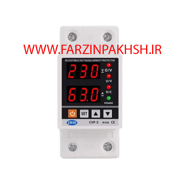 محافظ ولتاژ و جریان تکفاز 63 آمپر JBH