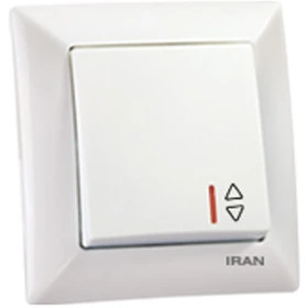کلید و پریز توکار ایران الکتریک مدل الیزه اقتصادی سفید