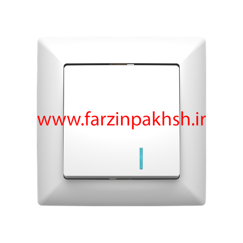 کلید و پریز توکار ایران الکتریک مدل الیزه اقتصادی سفید