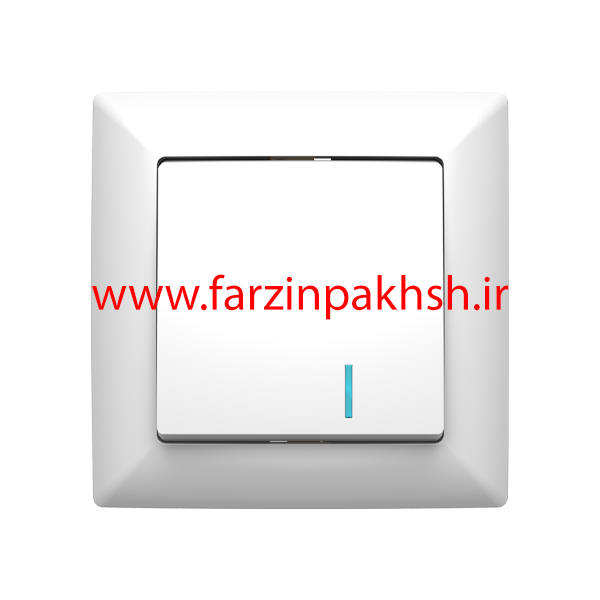 کلید و پریز توکار ایران الکتریک مدل الیزه اقتصادی سفید