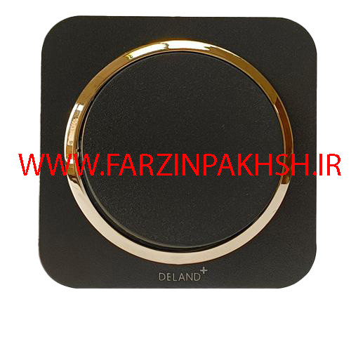 کلید یک پل توکار دلند مدل آدا مشکی زه طلایی