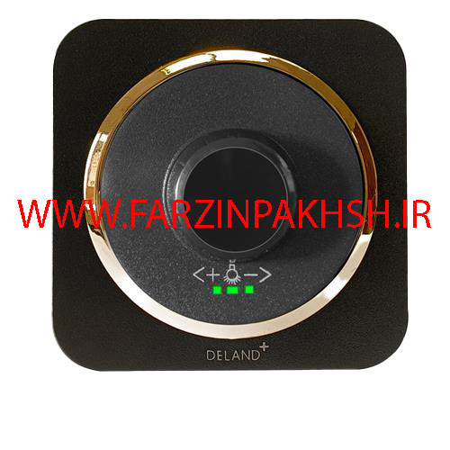 کلید یک پل توکار دلند مدل آدا مشکی زه طلایی