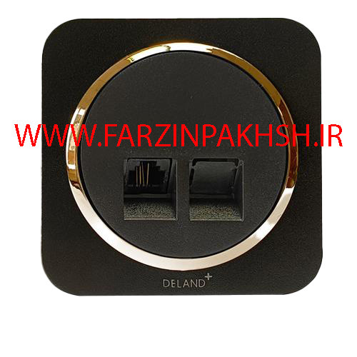 کلید یک پل توکار دلند مدل آدا مشکی زه طلایی