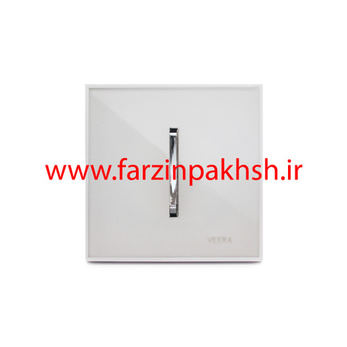 کلید و پریز توکار ویرا مدل شهاب سفید زه استیل