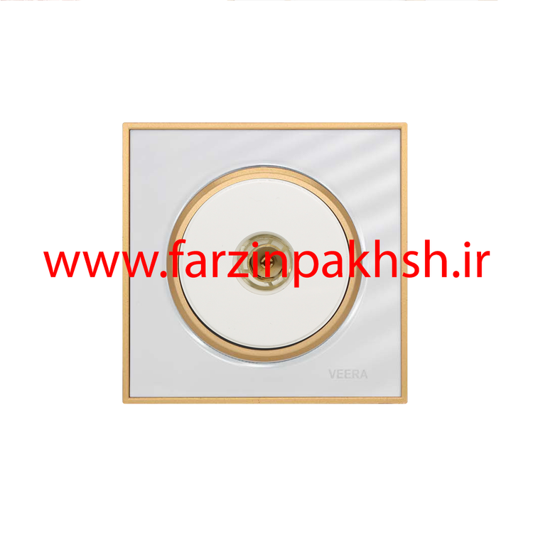 کلید و پریز توکار ویرا مدل شهاب سفید زه طلایی