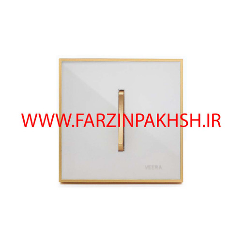 کلید و پریز توکار ویرا مدل شهاب سفید زه طلایی
