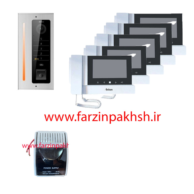 پک کامل آیفون تصویری برایتون 7030 با پنل کریستال 1-10 واحدی