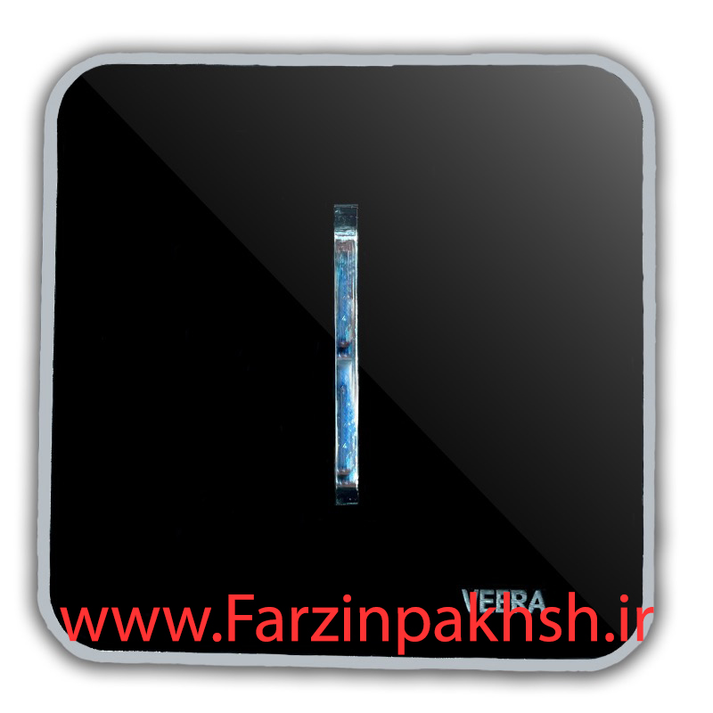 کلید یک پل توکار ویرا مدل شهاب آرک مشکی زه استیل*