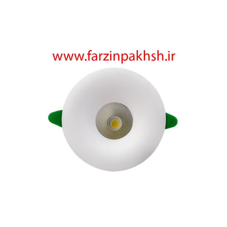 چراغ سقفی توکار 9 وات COB پارس شعاع توس مدل آمیتریس بدنه سفید