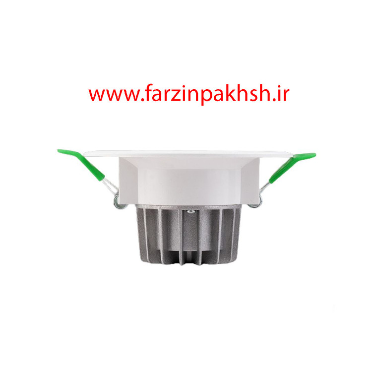 چراغ سقفی توکار 9 وات COB پارس شعاع توس مدل آمیتریس بدنه سفید