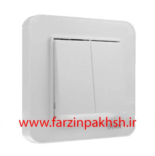 کلید و پریز توکار ایران الکتریک مدل ارس اقتصادی سفید