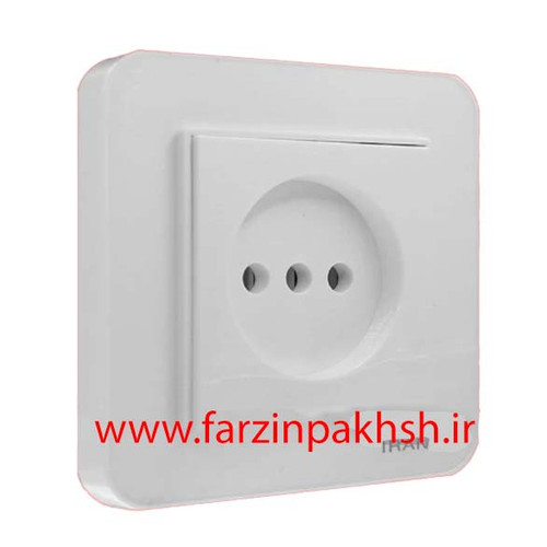 کلید و پریز توکار ایران الکتریک مدل ارس اقتصادی سفید