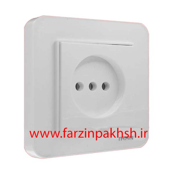کلید و پریز توکار ایران الکتریک مدل ارس اقتصادی سفید