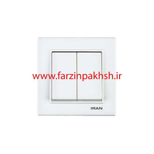 کلید و پریز توکار ایران الکتریک مدل برلیان اقتصادی سفید