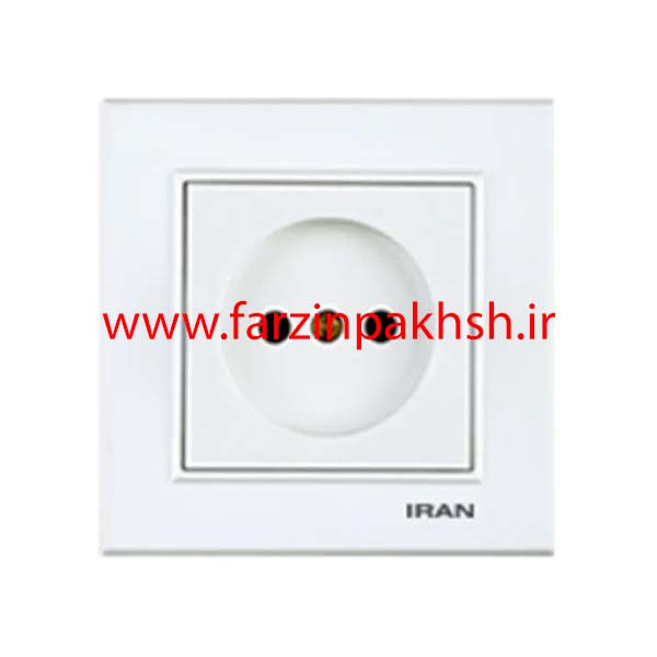 کلید و پریز توکار ایران الکتریک مدل برلیان اقتصادی سفید