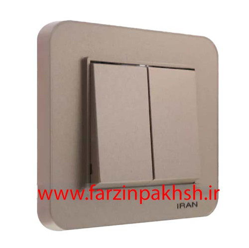 کلید و پریز توکار ایران الکتریک مدل ارس رنگی بژ