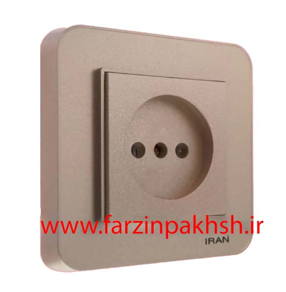 کلید و پریز توکار ایران الکتریک مدل ارس رنگی بژ