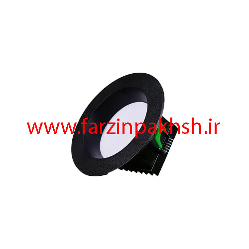 چراغ پنلی SMD توکار 9 وات دایره ای پارس شعاع توس مدل دیپاریس بدنه مشکی