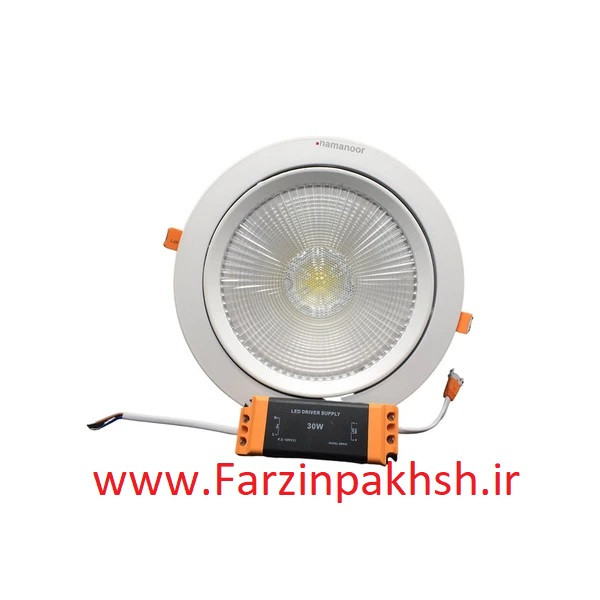 چراغ SMD سقفی توکار 30 وات دایره نمانور مدل SBR