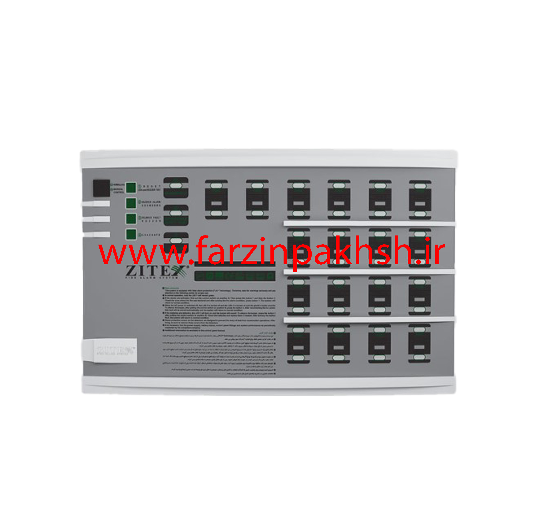 کنترل پانل 18 زون اعلام حریق  کانونشنال زیتکس مدل ZX_P 1800_ N