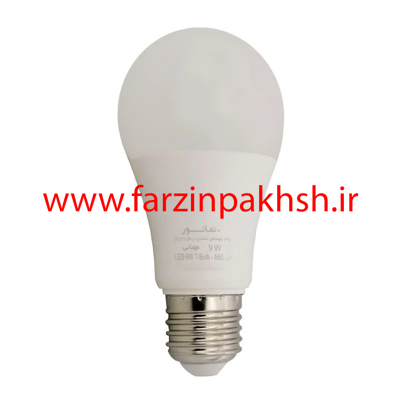 لامپ LED حبابی 9 وات نمانور مدل A60 پایه E27