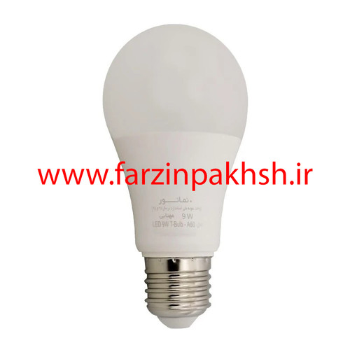 لامپ LED حبابی 9 وات نمانور مدل A60 پایه E27
