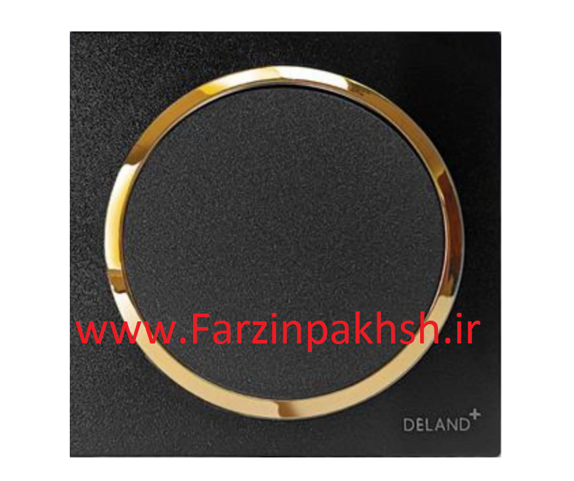 کلید یک پل توکار دلند مدل آوا مشکی زه طلایی *