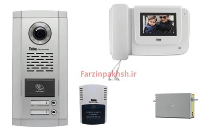 پکیج کامل آیفون تصویری تابا مدل 1043 با پنل کارتخوان ( ۱ تا ۱۴ واحدی)