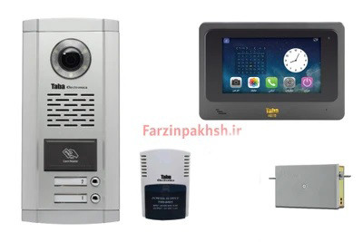 پکیج کامل آیفون تصویری تابا مدل 4070 با پنل کارتخوان ( ۱ تا ۱۴ واحدی)