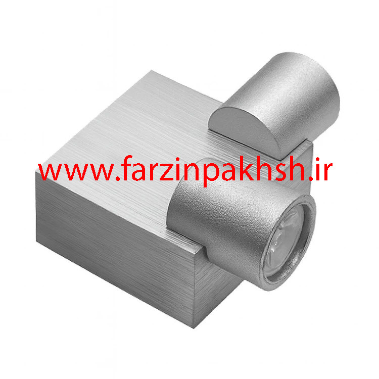 چراغ دکوراتیو U مربع 90 درجه دو طرفه 2 وات رسام مدل RL203-2