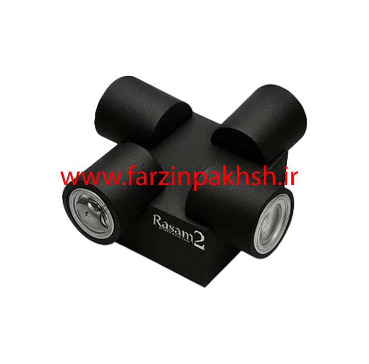 چراغ دکوراتیو U مربع 90 درجه چهار طرفه 4 وات رسام مدل RL203-4