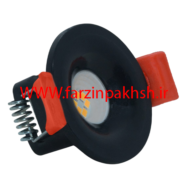 چراغ چشمی 3 وات (SMD) کلاسیک بدنه مشکی رویه دایرهای زانیس مدل لنزی