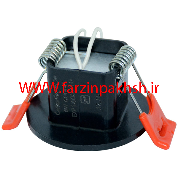 چراغ چشمی 3 وات (SMD) کلاسیک بدنه مشکی رویه دایرهای زانیس مدل لنزی