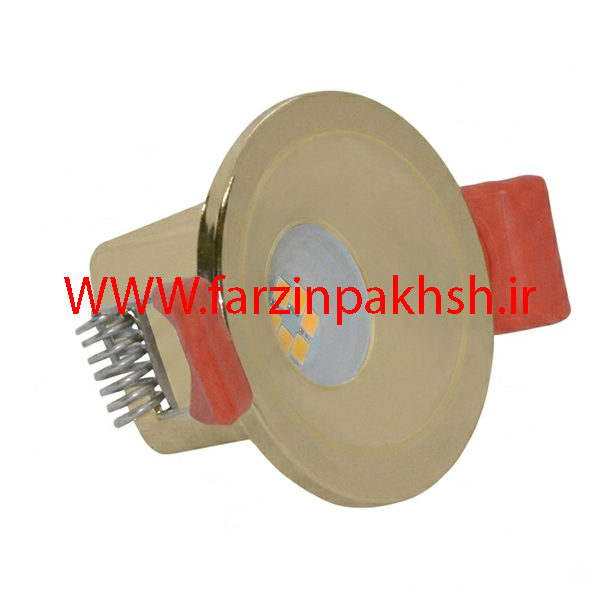 چراغ چشمی 3 وات (SMD) کلاسیک رویه دایرهای زانیس مدل بدنه آبکاری طلایی لنزی