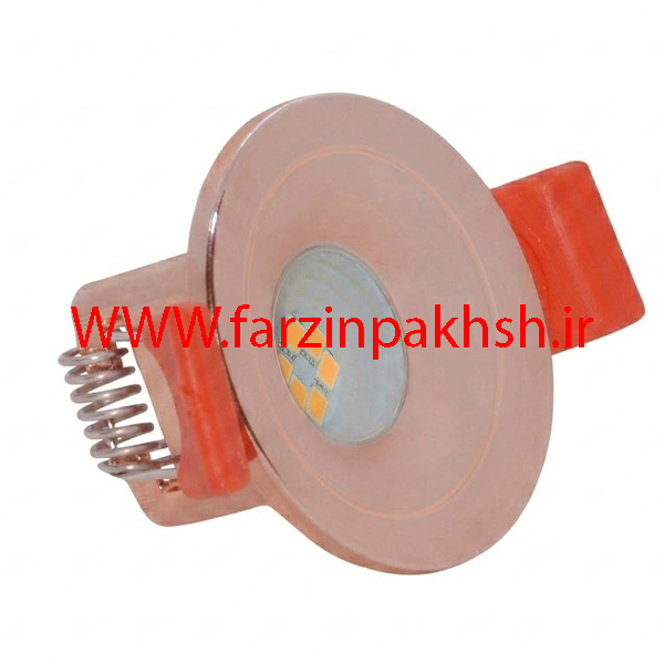 چراغ چشمی 3 وات (SMD) کلاسیک رویه دایرهای زانیس مدل بدنه آبکاری رزگلد لنزی