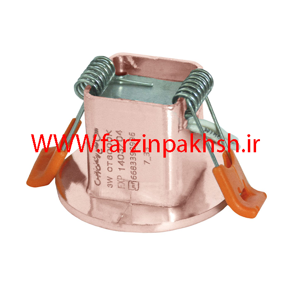 چراغ چشمی 3 وات (SMD) کلاسیک رویه دایرهای زانیس مدل بدنه آبکاری رزگلد لنزی