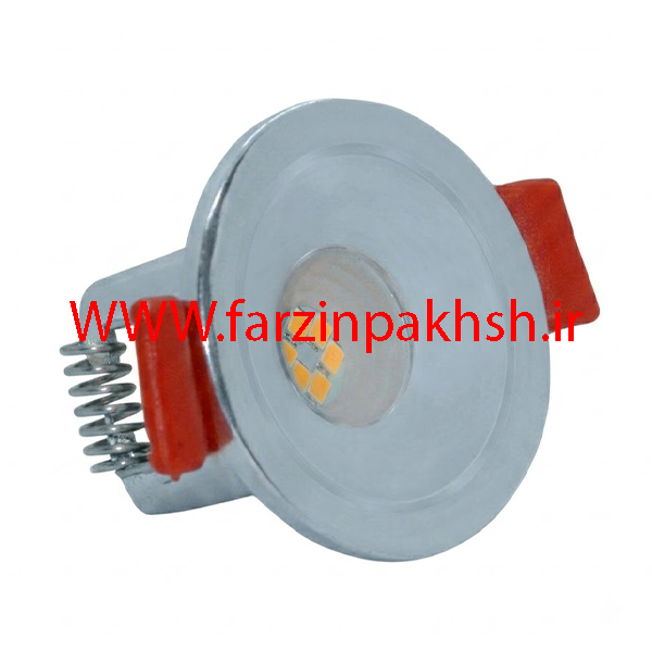 چراغ چشمی 3 وات (SMD) کلاسیک رویه دایرهای زانیس مدل بدنه آبکاری نقره ای لنزی