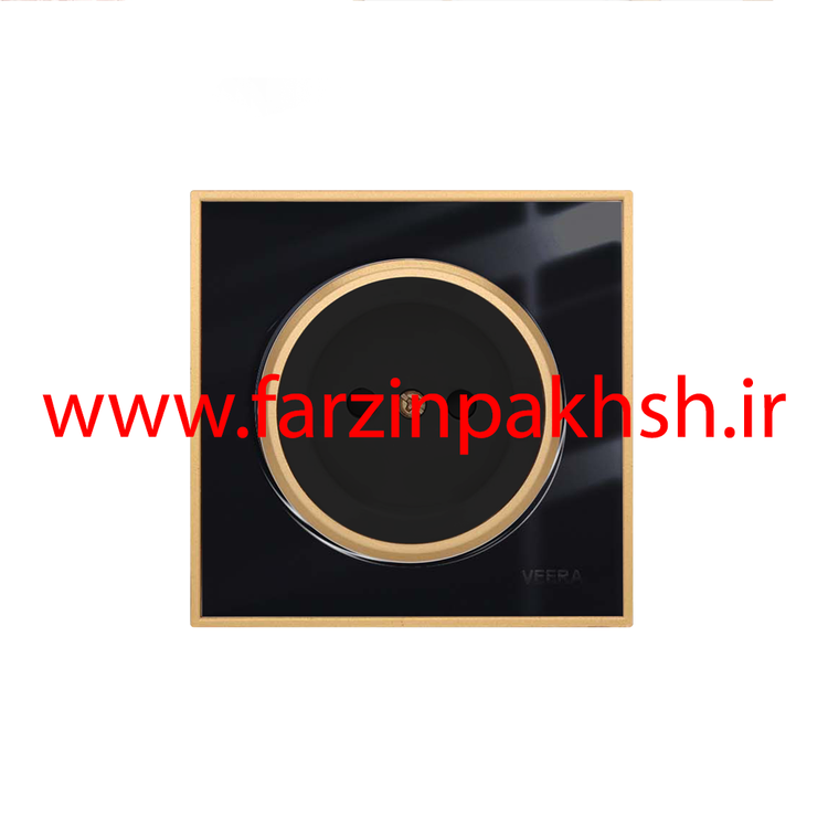 کلید و پریز توکار ویرا مدل شهاب مشکی زه طلایی