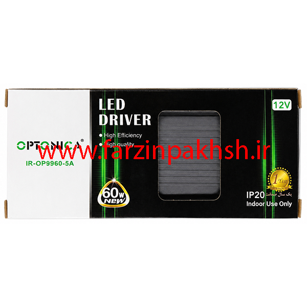 آداپتور سوئیچینگ 12 ولت 5 آمپر 60 وات اپتونیکا مدل IR-OP9960-5 A