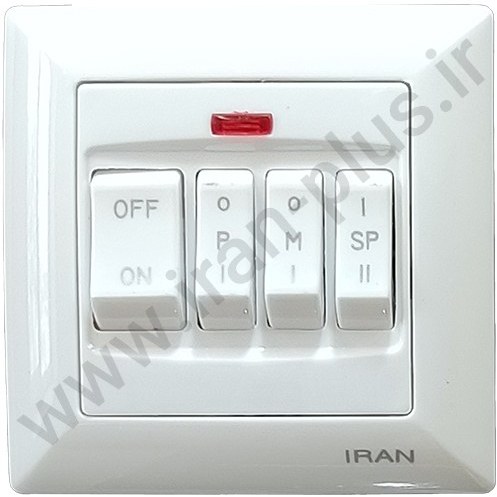 کلید کولر ایران الکتریک مدل الیزه چهار پل سفید
