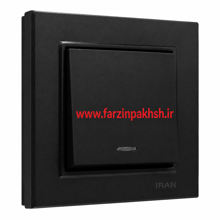 کلید و پریز توکار ایران الکتریک مدل برلیان مشکی