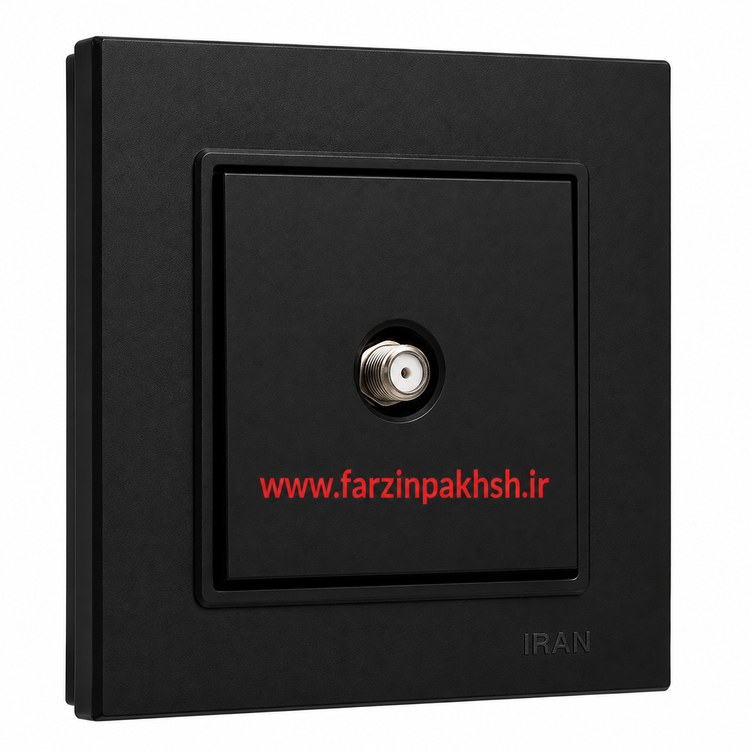 کلید و پریز توکار ایران الکتریک مدل برلیان مشکی