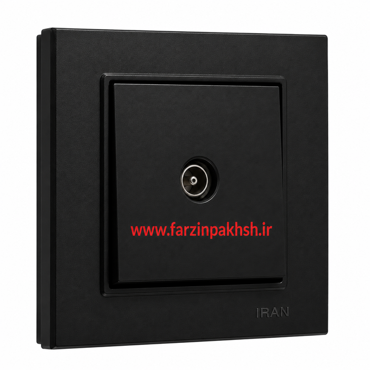 کلید و پریز توکار ایران الکتریک مدل برلیان مشکی