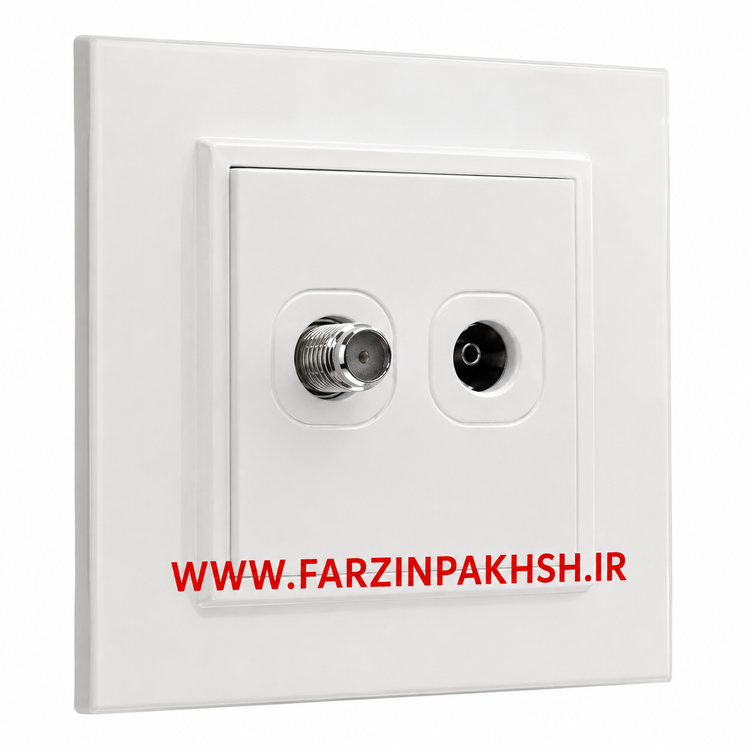 کلید و پریز توکار ایران الکتریک مدل برلیان پلکسی سفید